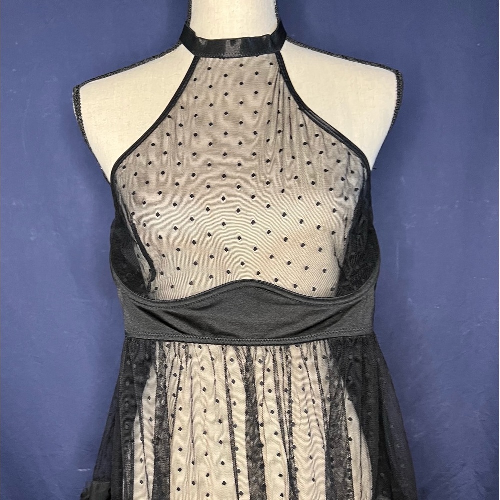 Gorgeous Lace Floral Babydoll with Polka Dots